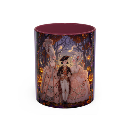 🎃🌙 The Midnight Court Of Pumpkin Grove Colorful Mug – Elegant Halloween Masquerade