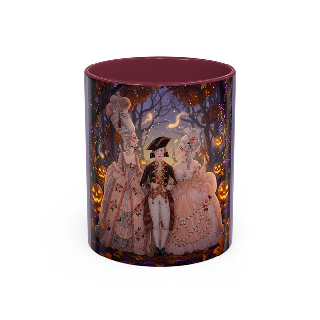 🎃🌙 The Midnight Court Of Pumpkin Grove Colorful Mug – Elegant Halloween Masquerade