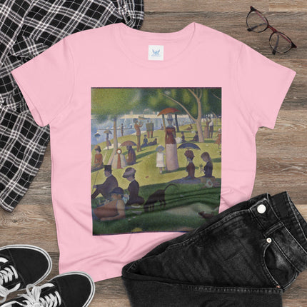 A Sunday on La Grande Jatte by Georges Seurat Women's Midweight Cotton Tee