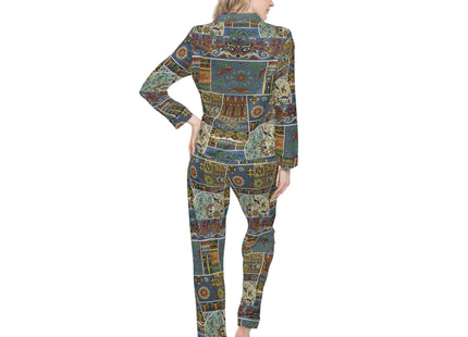 Chinois et Japonais by Auguste Racinet Women's Satin Pajamas (AOP)