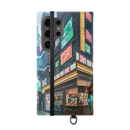 🐆🦜 Cybernetic Duets Flip Case – Neon Elegance & Digital Harmony