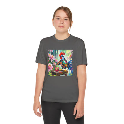 Cyberpunk Rooster Youth Competitor Tee