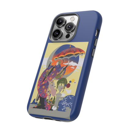 Parasol Sunset Geisha Phone Case – Elegant Twilight Grace