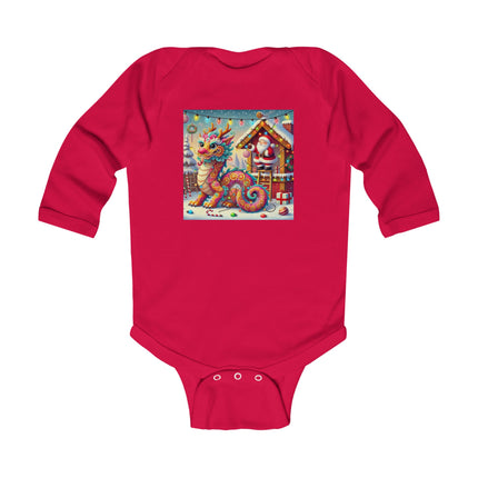 The Playful Dragon's Christmas Infant Long Sleeve Bodysuit