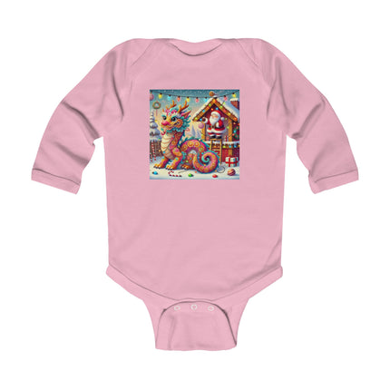 The Playful Dragon's Christmas Infant Long Sleeve Bodysuit