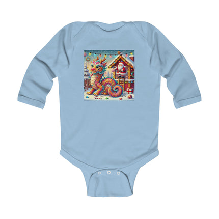 The Playful Dragon's Christmas Infant Long Sleeve Bodysuit