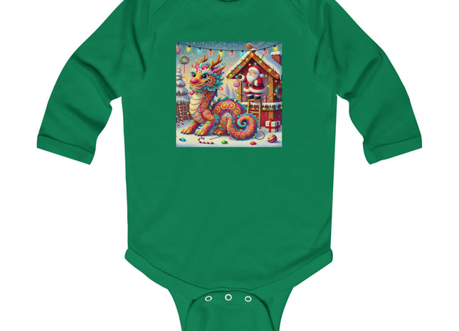 The Playful Dragon's Christmas Infant Long Sleeve Bodysuit