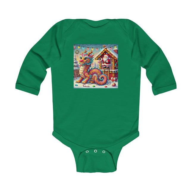 The Playful Dragon's Christmas Infant Long Sleeve Bodysuit