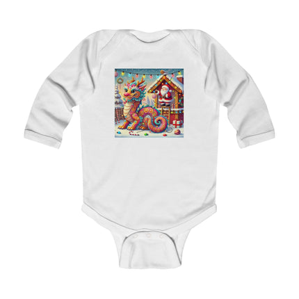 The Playful Dragon's Christmas Infant Long Sleeve Bodysuit