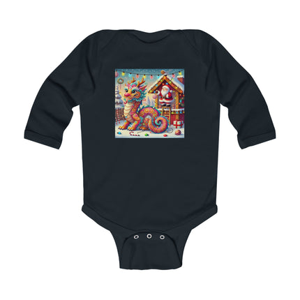 The Playful Dragon's Christmas Infant Long Sleeve Bodysuit