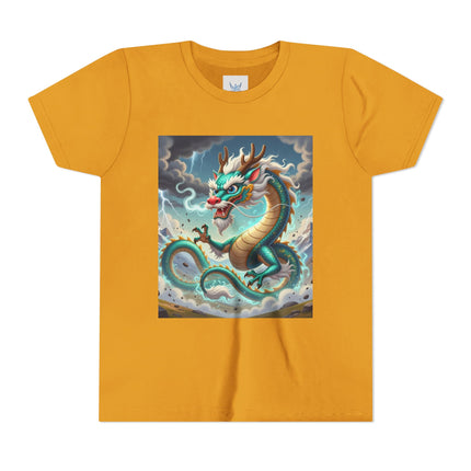 Tibetan Dragon in Battle Youth Short Sleeve Tee
