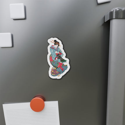 Beauties in a Spring Storm by Keisai Eisen Die-Cut Magnets (5 Sizes)