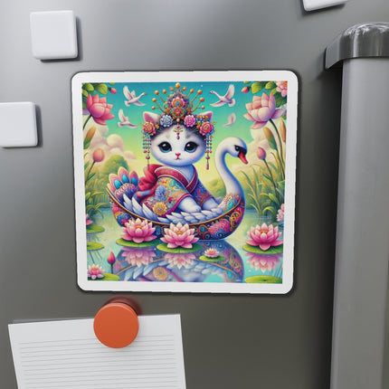 Geisha Kitten’s River Voyage Die-Cut Magnets (5 Sizes)