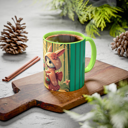 Geisha Kitten’s Easter Stroll Colorful Mugs (11oz, 15oz)