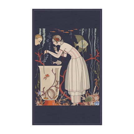 The Dazzling Little Fish by George Barbier Kitchen Towel