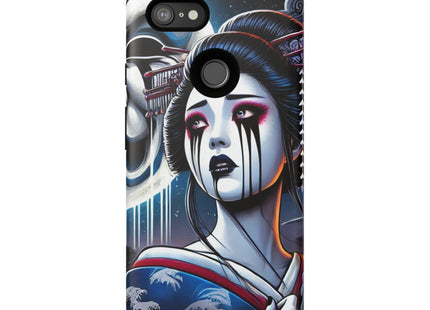 Geisha’s Black Ink Tears Phone Cases