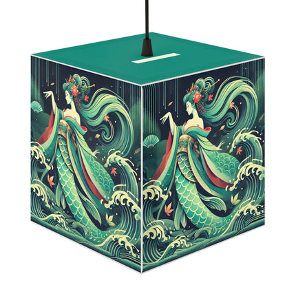 Mermaid Queen Rising from the Deep Light Cube Lamp