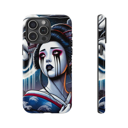 Geisha’s Black Ink Tears Phone Cases