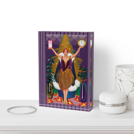 Countdown to Christmas Elegance Scented Acrylic Art Block
