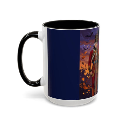🎃💙 The Pumpkin Lantern Courtship Colorful Mug – Romantic Halloween Elegance