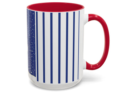 Snowman in Falling Snow Colorful Mugs (11oz, 15oz)