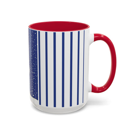 Snowman in Falling Snow Colorful Mugs (11oz, 15oz)