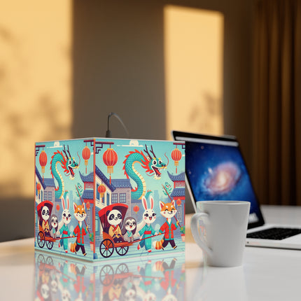 🐉🌟 The Little Dragon and Friends Light Cube Lamp – Friendship, Adventure & Storybook Charm
