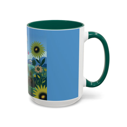 The Secret Language Of Flowers Colorful Mugs – Art Deco Botanical Elegance