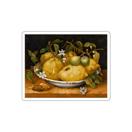 Still Life with Bowl of Citrons by Giovanna Garzoni Die-Cut Stickers (5 Sizes)