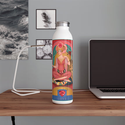 July & Ruby (from the Gem Series) by Sofia Chiostri Slim Water Bottle