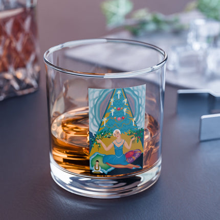 Art Deco Christmas Elegance Rocks Glass, 10oz