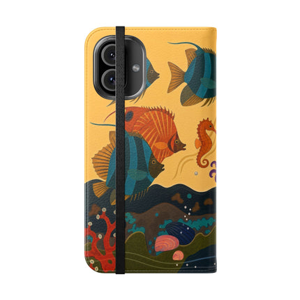 🐚🌊 The Lady Of The Enchanted Pearl Flip Case – Art Deco Undersea Fantasy