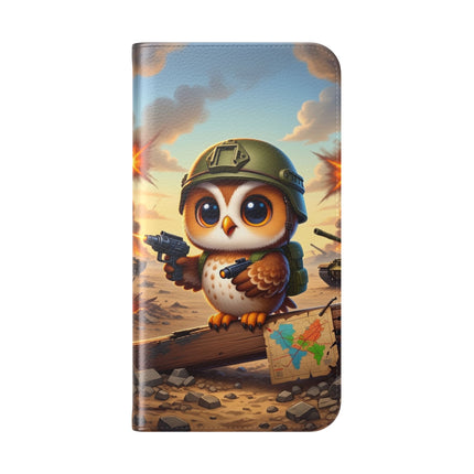 🦉🌟 The Owl on the Front Lines Flip Case – Courage & Quiet Strength
