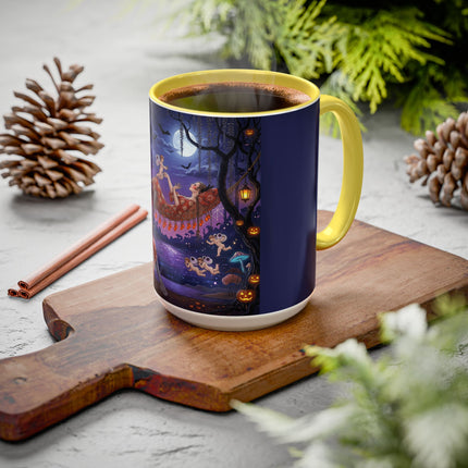 🌙🎃 Moonlit Mischief In The Pumpkin Grove Colorful Mug – Whimsical Halloween Fantasy