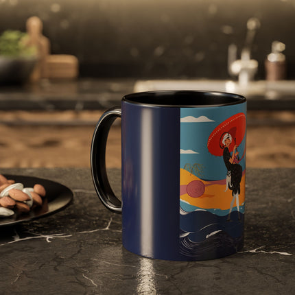 Beachside Promenade Colorful Mugs – Chic Summer Stroll & Coastal Glamour