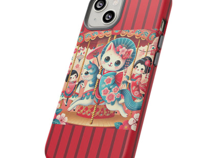 Geisha Kitten's Enchanted Carousel Phone Cases