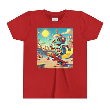 Skate Park Robot Youth Short Sleeve Tee