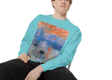Sunrise by Claude Monet Unisex Garment-Dyed Sweatshirt