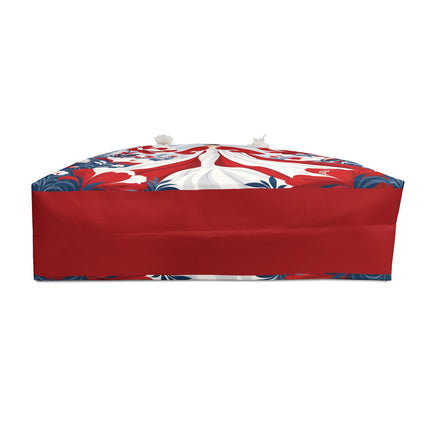 🌹🤍 The Scarlet Blossom Garden Empress Weekender Bag – Art Deco Floral Elegance