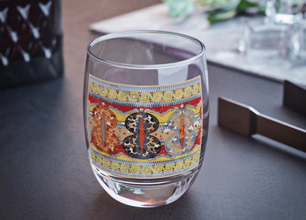 Reproduction of the Shield Frieze by Emile Gilliéron Whiskey Glass