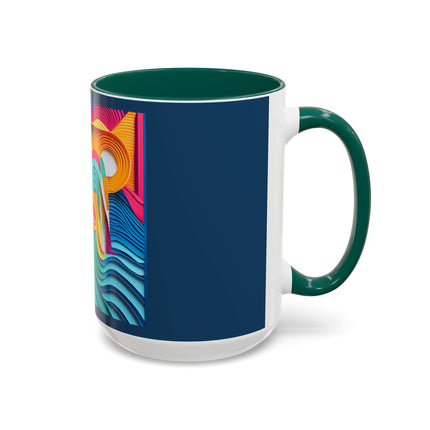 Surfing Zebra Colorful Mugs (11oz, 15oz)
