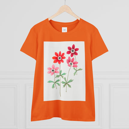 Women's Anemone Print Midweight Cotton Tee