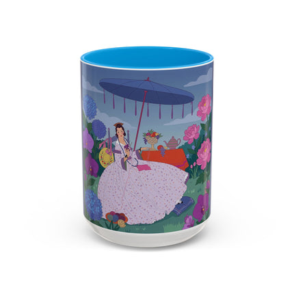 The Lady Of The Garden Tea Party Colorful Mugs – Art Deco Floral Elegance