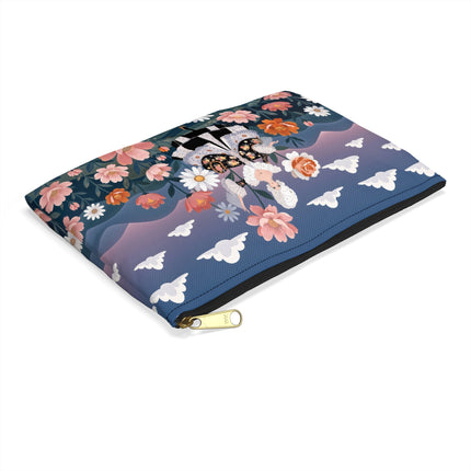 🌸🎀 The Grand Floral Promenade Accessory Pouch – Art Deco Fashion Fantasy