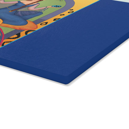 December & Tanzanite Zodiac Glass Cutting Board