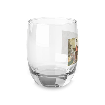 Drying and Stretching Cloth by Kitagawa Utamaro Whiskey Glass