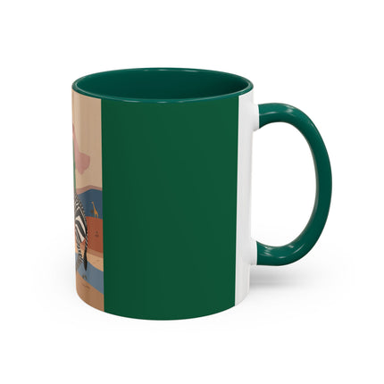 Zebra Rider Colorful Mugs – Safari Chic & Art Deco Adventure