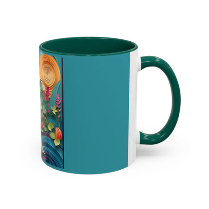 Elegant Egret Oasis Colorful Mugs (11oz, 15oz)