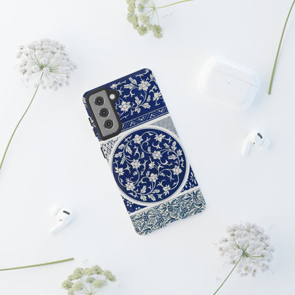 Blue Flower Pattern by Owen Jones Phone Cases