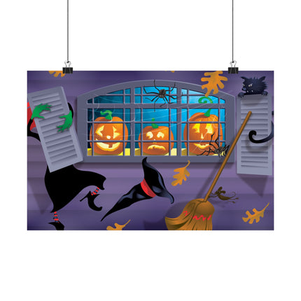 Whimsical Halloween Mischief Matte Horizontal Posters